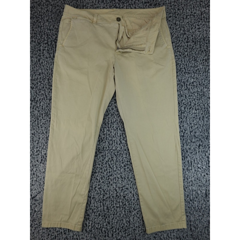 Gap Chino Pants Womens 16P Beige Khaki Flat Front Straight Leg Cotton Classic
